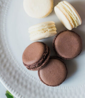 Latest Sweet Macaroons Served On Plate