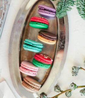 Tasty Colorful Christmas Macarons Flavours